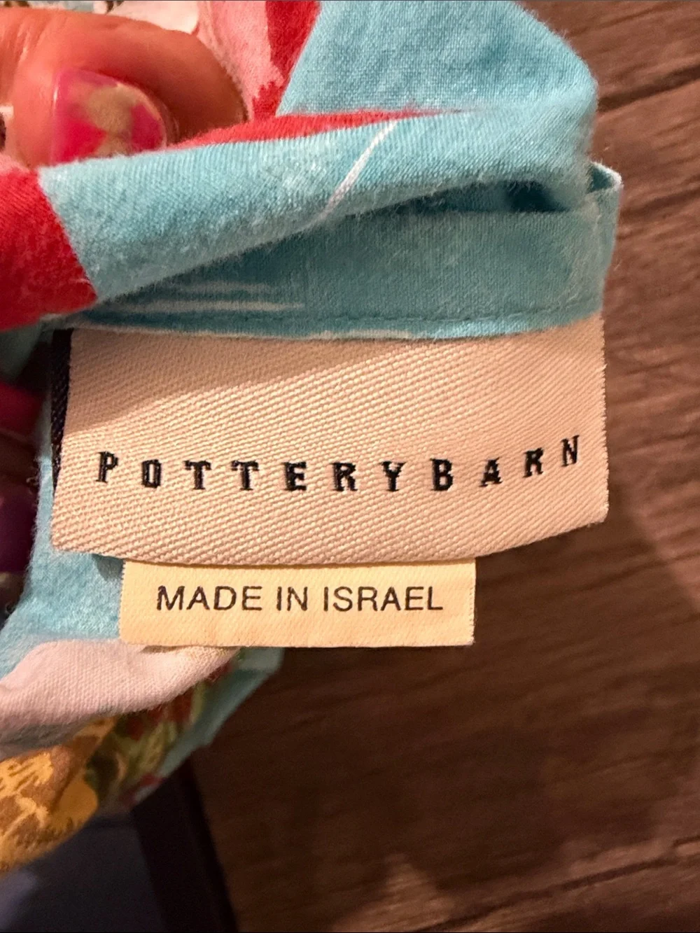 Pottery Barn Blue and Red Hawaiian Tropical Duvet Cover